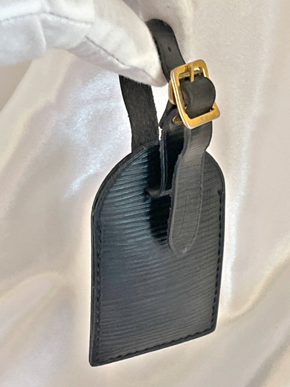 LOUIS VUITTON  Epi Luggage Tag Black EUC